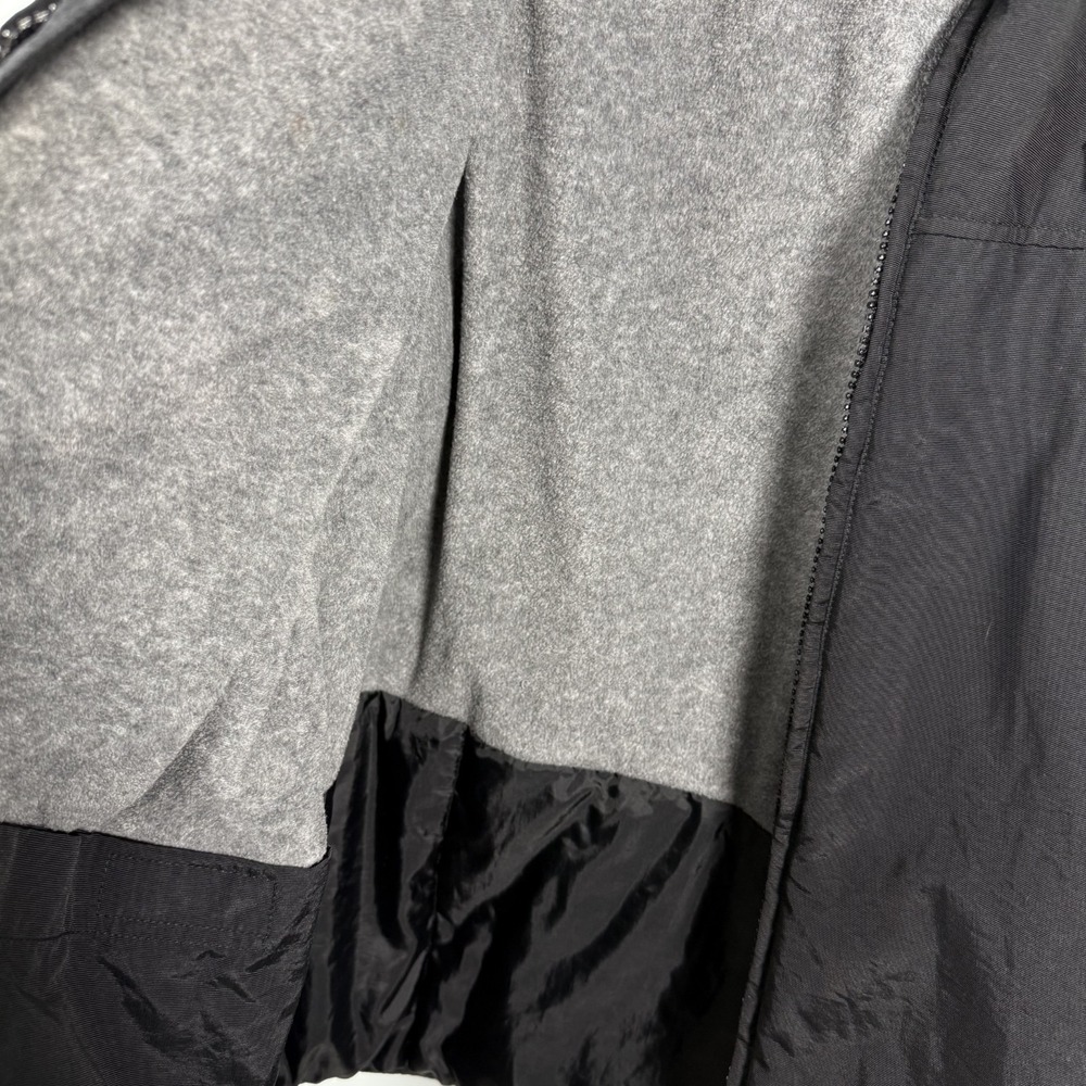 Polo Jeans Mens Coat Jacket Parka Nylon Fleece Lined Black M Stand Up Collar - Picture 14 of 16